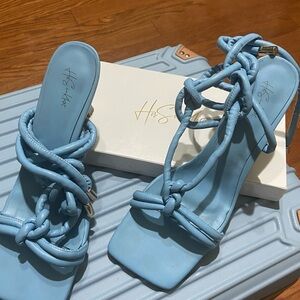 Blue Strappy Sandals